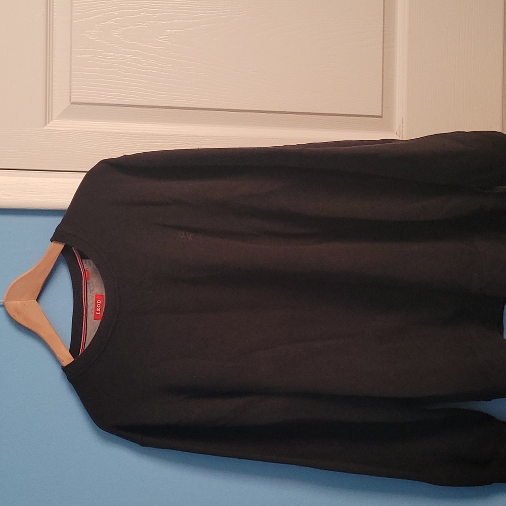 Mens Izod Black Sweatshirt Size Large
